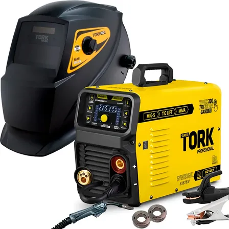 Kit Solda Inversora Bivolt 200a Máscara De Solda Automática