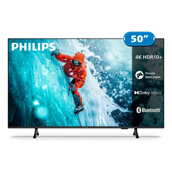 Smart Tv Philips 50'' 4k Led Hdr10+ Comando De Voz 50pug7300