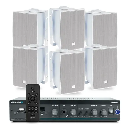 Som Ambiente Área Externa Bluetooth Piscina + 06 Caixas Jbl