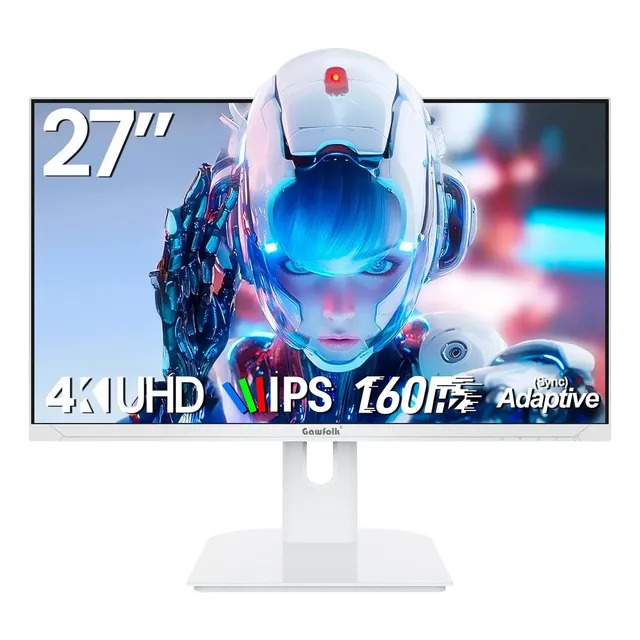 Monitor Gamer Gawfolk 27 4k Uhd Ips 160hz Branco Hdmi Dp