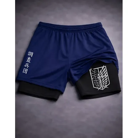 Short Dry Fit 2 Em 1 Compressão Academia Luta Treino Gym