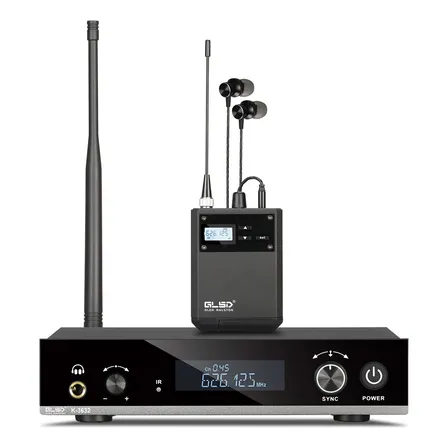Monitor Sem Fio In Ear De Canal Único Uhf Glsd K-3632 Preto