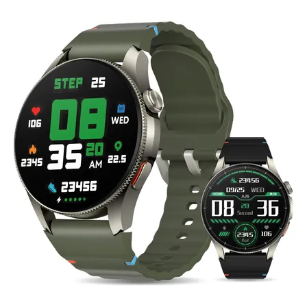 Smartwatch Aurafit G12 Com Gps 3atm Tela Amoled 1.43 Titânio