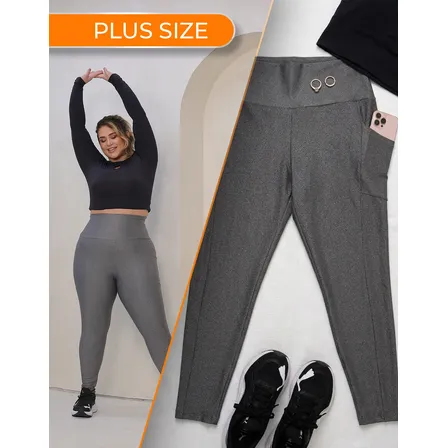 Calça Legging Com Bolso Sem Transparencia Academia Plus Size