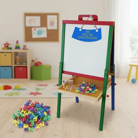 Lousa Portátil Magnética Quadro Brinquedo Educativo Infantil