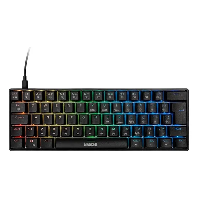 Teclado Magnético Mancer Onyx, Rgb, Preto, Mcr-onyp-bl01