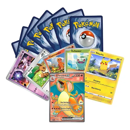 100 Cartas Pokémon 10 Brilhantes E 1 Ultra Rara Originais