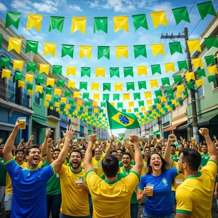 100m Bandeirinha Brasil Copa Mundo Plástico Verde E Amarela