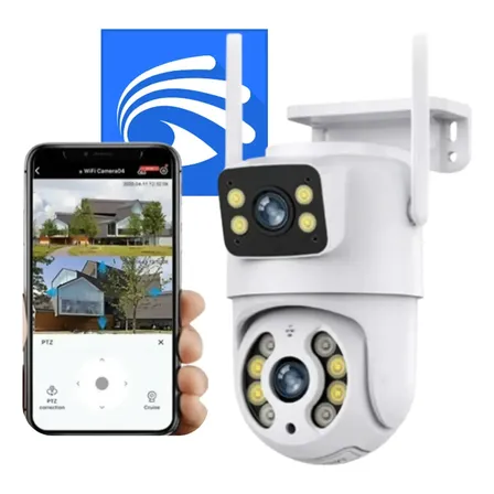 Câmera Segurança Externa Lente Dupla Wifi Yoosee Prova Dágua