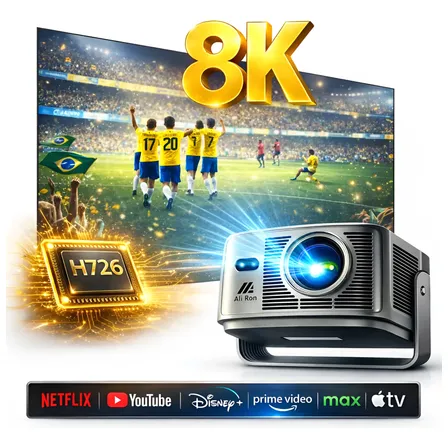 Projetor Smart Aliron Hy350 Max Android 14 Suporte 8k Wifi
