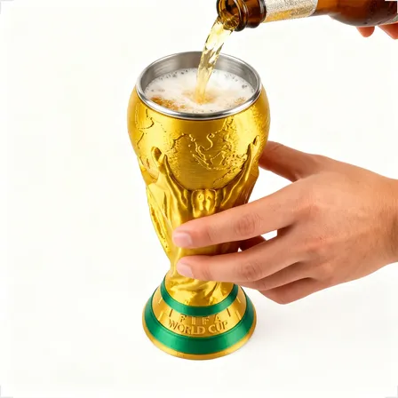 Copo Taça Copa Do Mundo 2026 Trofeu Fifa Premium 500ml Ouro