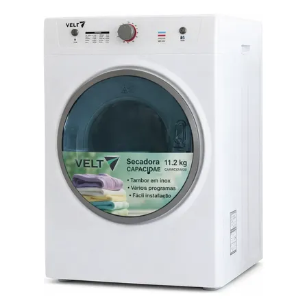Secadora De Roupas Velt 11,2kg Mecânica Tambor Inox