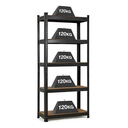 Estante Monta Carga De Aço 5 Reforçada 600 Kg Preto
