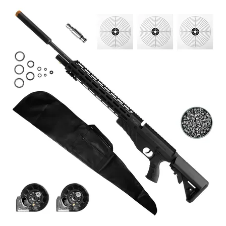 Carabina De Pressão Airgun Pcp G850t 5,5mm Qgk+ Capa+ Chumbo