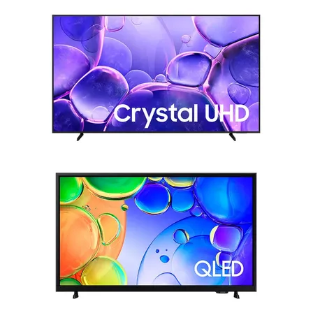 Tv Samsung 85 Crystal 4k + Smart Tv 43 Qled Full Hd