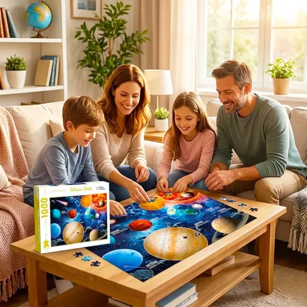 Quebra Cabeça Sistema Solar 1000pçs Jogo Grande Educativo