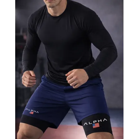 Short Dry-fit Compressão 2 Em 1 Academia Alpha Luta Academia