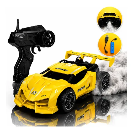 Carrinho Controle Remoto Recarregável Drift Solta Fumaça