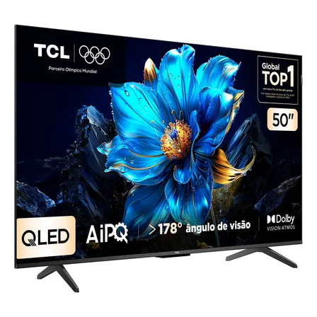 Smart Tv Tcl 50'' Qled 4k 50p7k Google Tv Comando De Voz