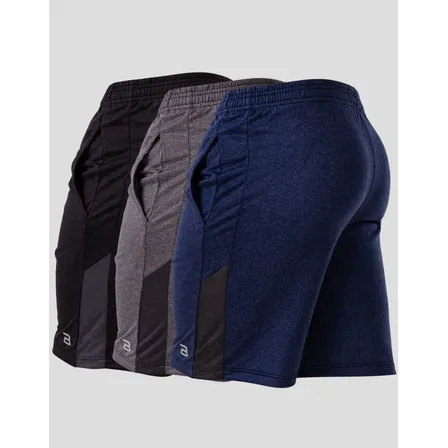 Kit 3 Bermuda Masculina Treino Academia Dry Fit Confortável