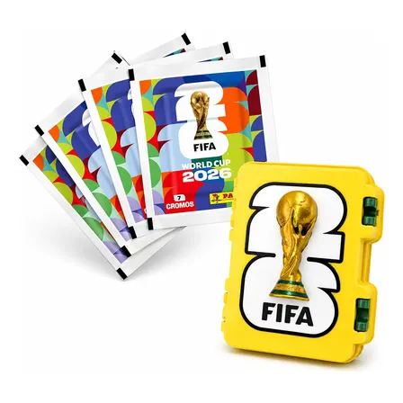 Kit 35 Figurinhas Copa Do Mundo 2026 + Porta Figurinhas