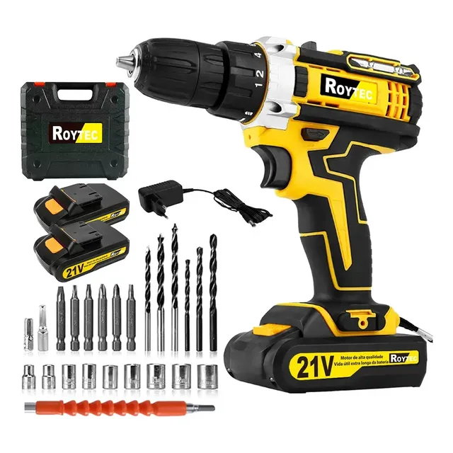 Parafusadeira Furadeira Impacto Profissional 21v 2 Baterias