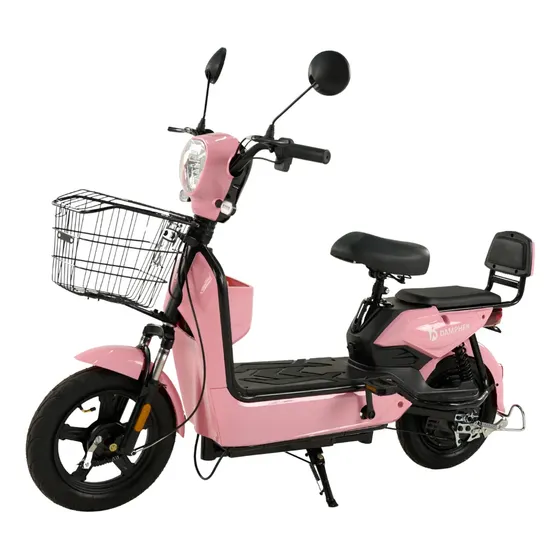 Bicicleta Scooter Elétrica Dampher 500w 48v 40km Jyk-01 Rosa