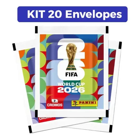 Kit Com 20 Envelopes De Figurinhas Da Copa Do Mundo 2026