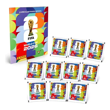 Kit Album Copa Do Mundo Fifa 2026 Oficial Com 70 Figurinhas