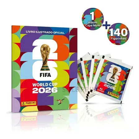 Kit Album Copa Do Mundo 2026 Panini Capa Mole + Figurinhas