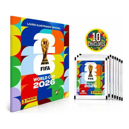 Álbum Copa Do Mundo Oficial 2026 Brochura + 70 Figurinhas