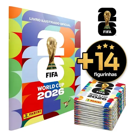 Album Copa Do Mundo 2026 Capa Mole + Figurinhas Oficial