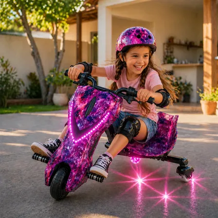 Triciclo Drift Eletrico Infantil Led Frontal 3 Velocidades