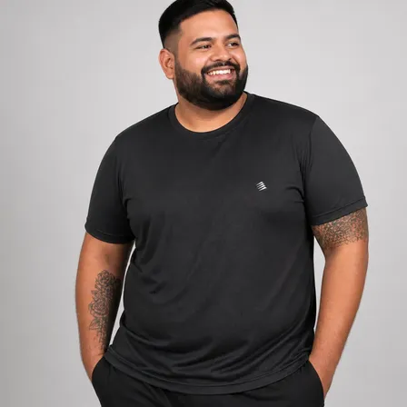 Camisa Masculina Plus Size Dry Uv Academia Corrida G1 Ao G4