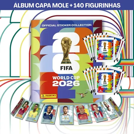 Kit Album Copa Do Mundo Fifa 2026 Capa Mole + Figurinhas