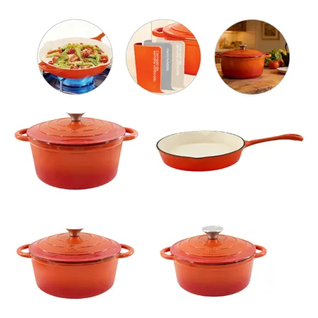 Conjunto Panelas De Ferro Fundido Esmaltado 4 Peças