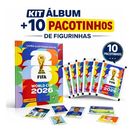 Álbum Oficial Copa Do Mundo 2026 Brochura Com 70 Figurinhas