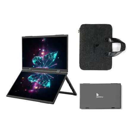 Monitor Portátil Duplo 15.6 Full Hdcom Bolsa Telas Dobráveis