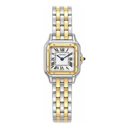 Relógio Feminino Cartier Panthère 22mm Prata Com Dourado
