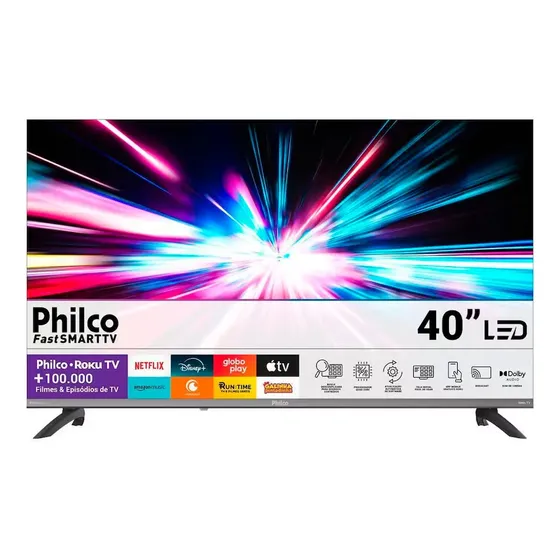 Smart Tv 40 Full Hd P40cra Roku Tv Hdr10 Dolby Audio Philco