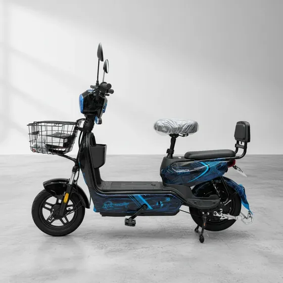 Bicicleta Eletrica Scooter Aro 14 Dropp Start 500w Pto/azul