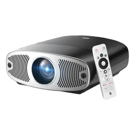 Projetor Selado Duplo Android Netflix Google Tv 4k 1000ansi Preto 127/220v