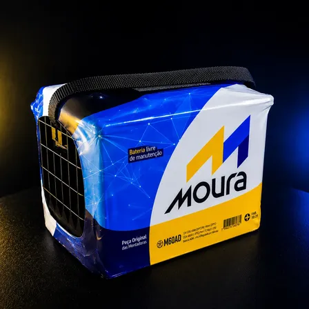 Bateria De Carro Moura 60ah Amperes M60ad Moura Frete Grátis