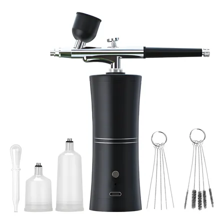 Kit Aerógrafo Recarregável Mini Compressor Portátil Sem Fio