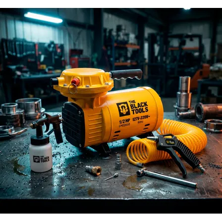 Compressor De Ar Direto Portátil 1/2hp Bivolt Com Acessórios
