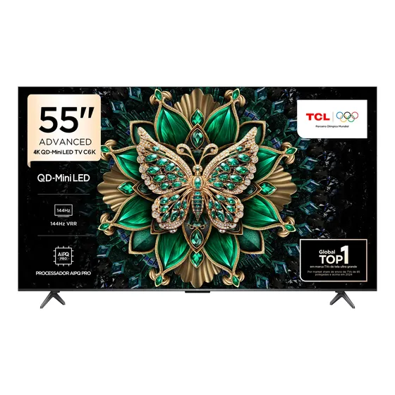Smart Tv Tcl 55 4k Qd-mini Led Google Tv 127/220v 55c6k