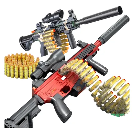 Arma Brinquedo M416 Elétrica Com 18 Dardos E Bateria Nerf