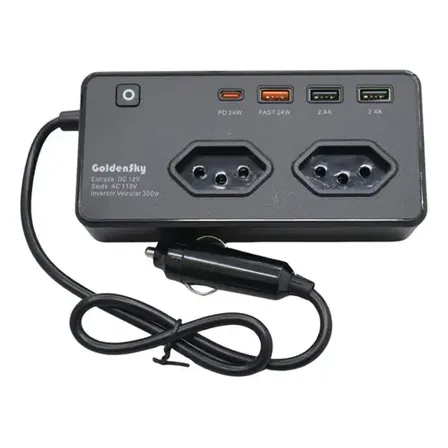 Inversor Conversor 350w 12v Para 110v Tomada + Usb Turbo