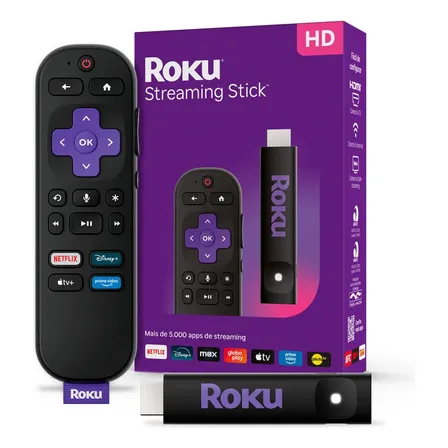 Roku Streaming Stick 2025 Para Tv Hd/fhd Controle Por Voz