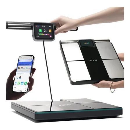 Balança Bioimpedância Digital 8 Eletrodos Smart App+tela Tft